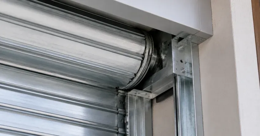 automatic storefront door technician servicing motor and sensor in Creekside, Collingwood
