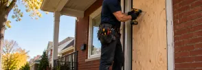 Temporary Door Securing Creekside, Collingwood